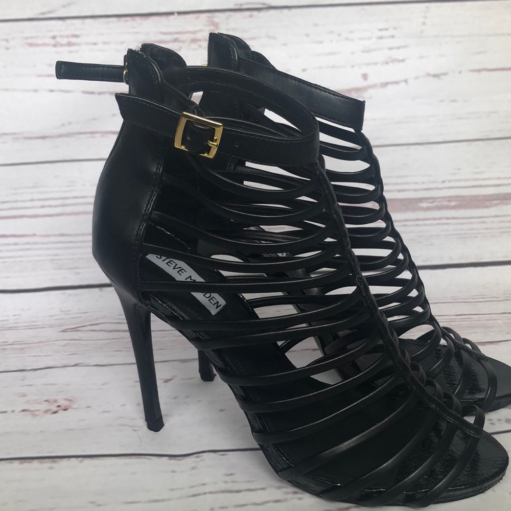 🖤🖤Black Caged Heeled Sandal 🖤🖤